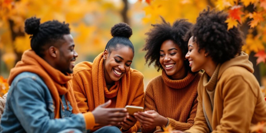 Diverse BIPOC individuals in a supportive discussion outdoors.